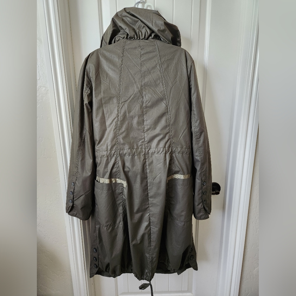 Pile Ou Face Paris Lined Trench/Jacket size 8/T4 | Like New | Muted Green - Picture 14 of 14
